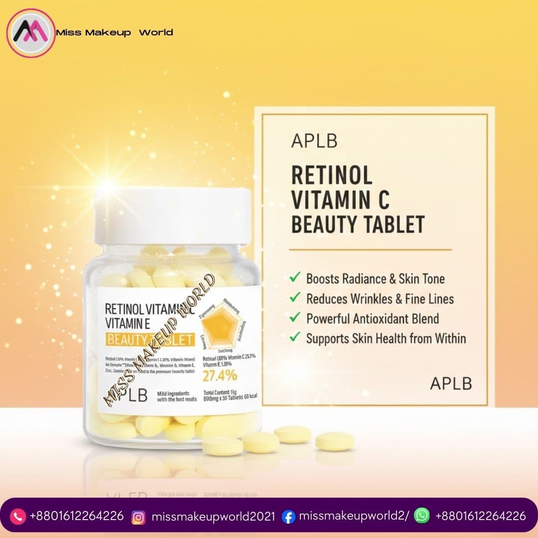 APLB Retinol Vitamin C Vitamin E Beauty Tablet for glowing skin - Miss Makeup World