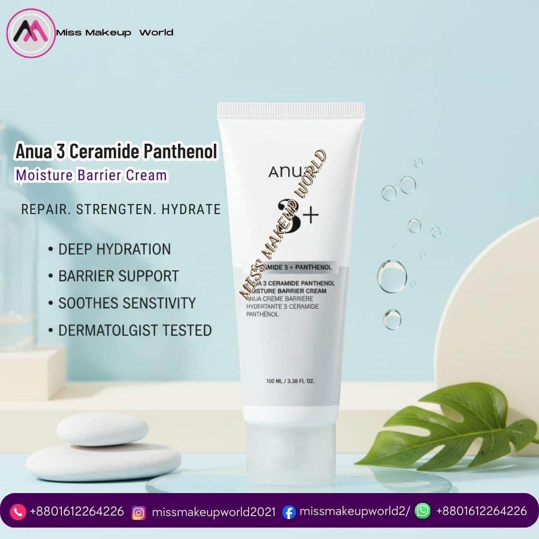 Anua 3 Ceramide Panthenol Moisture Barrier Cream for skin repair - Miss Makeup World