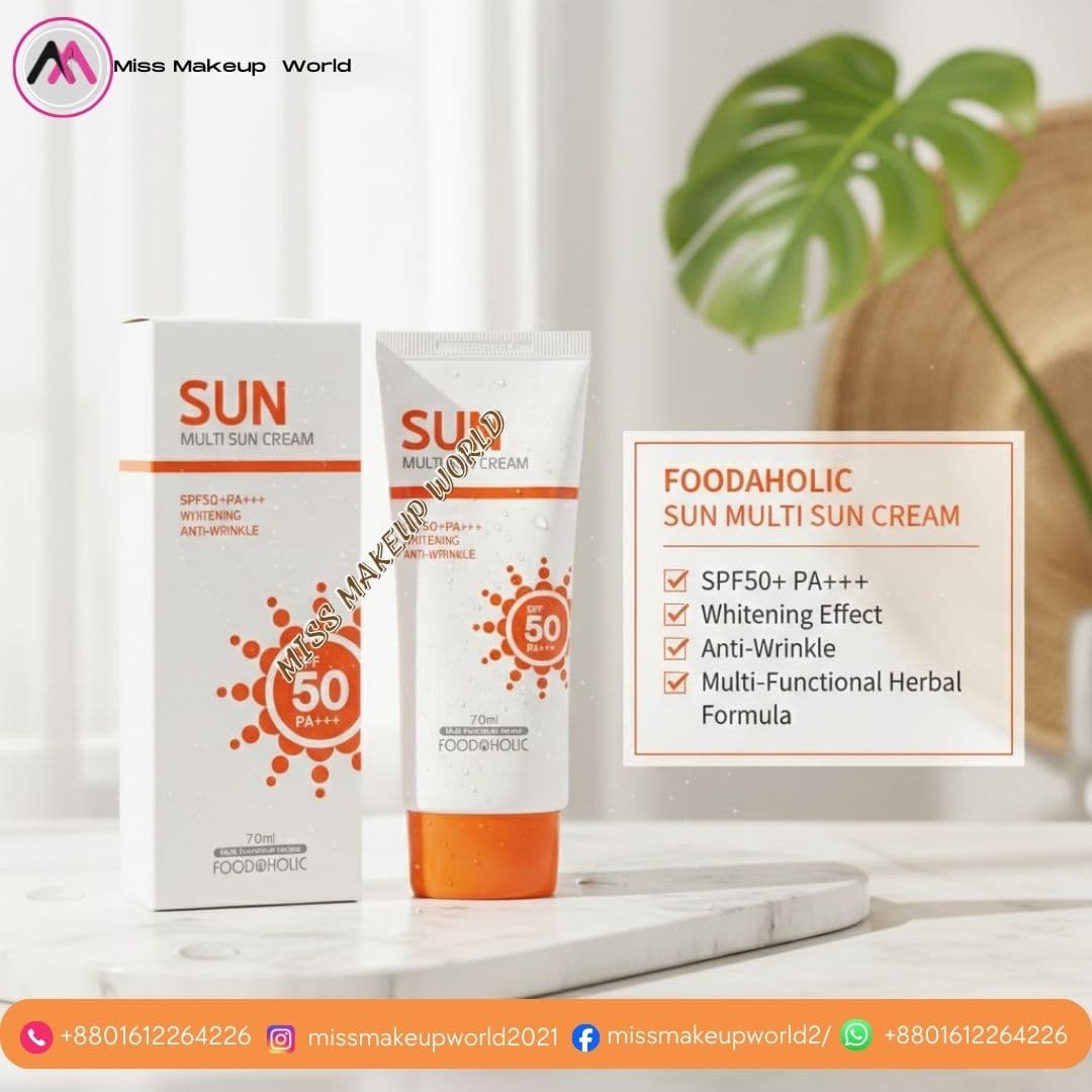 Foodaholic Multi Sun Cream SPF 50+ for sun protection - Miss Makeup World