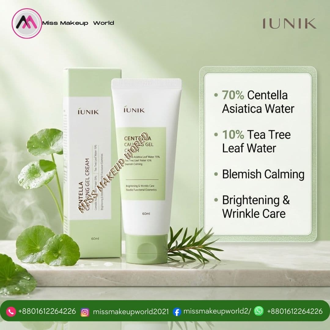 iUnik Centella Calming Gel Cream for oily and sensitive skin - Miss Makeup World