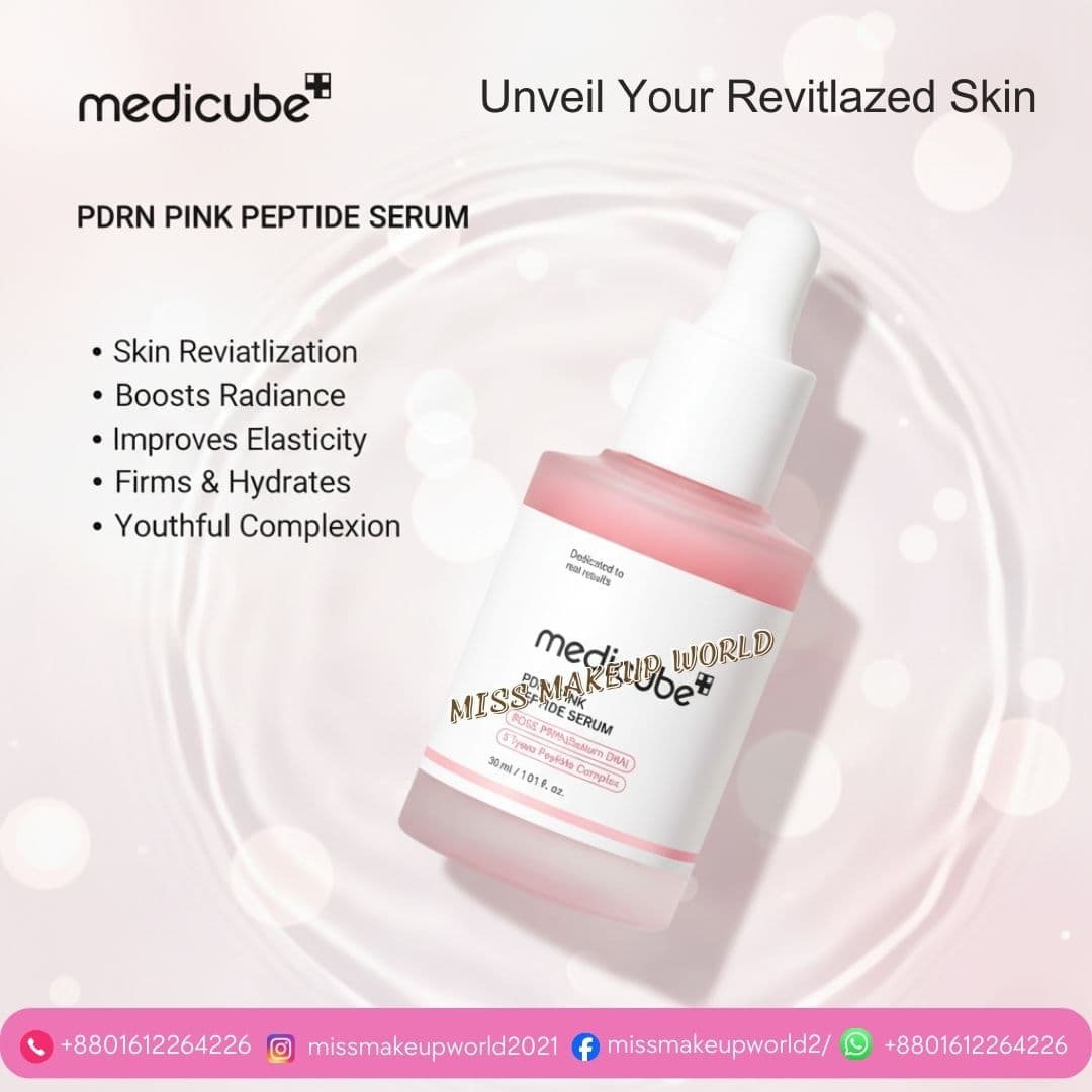 Medicube PDRN Pink Peptide Serum for firming and glowing skin - Miss Makeup World