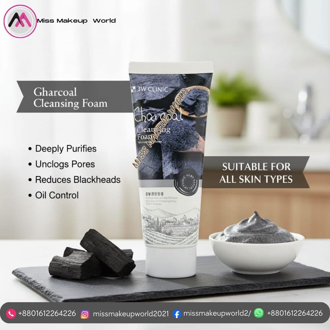 3W Clinic Charcoal Cleansing Foam