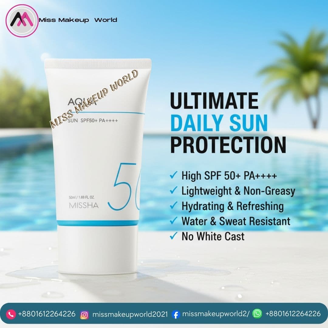 Missha All Around Safe Block Aqua Sun Gel SPF50+ for oily skin - Miss Makeup World