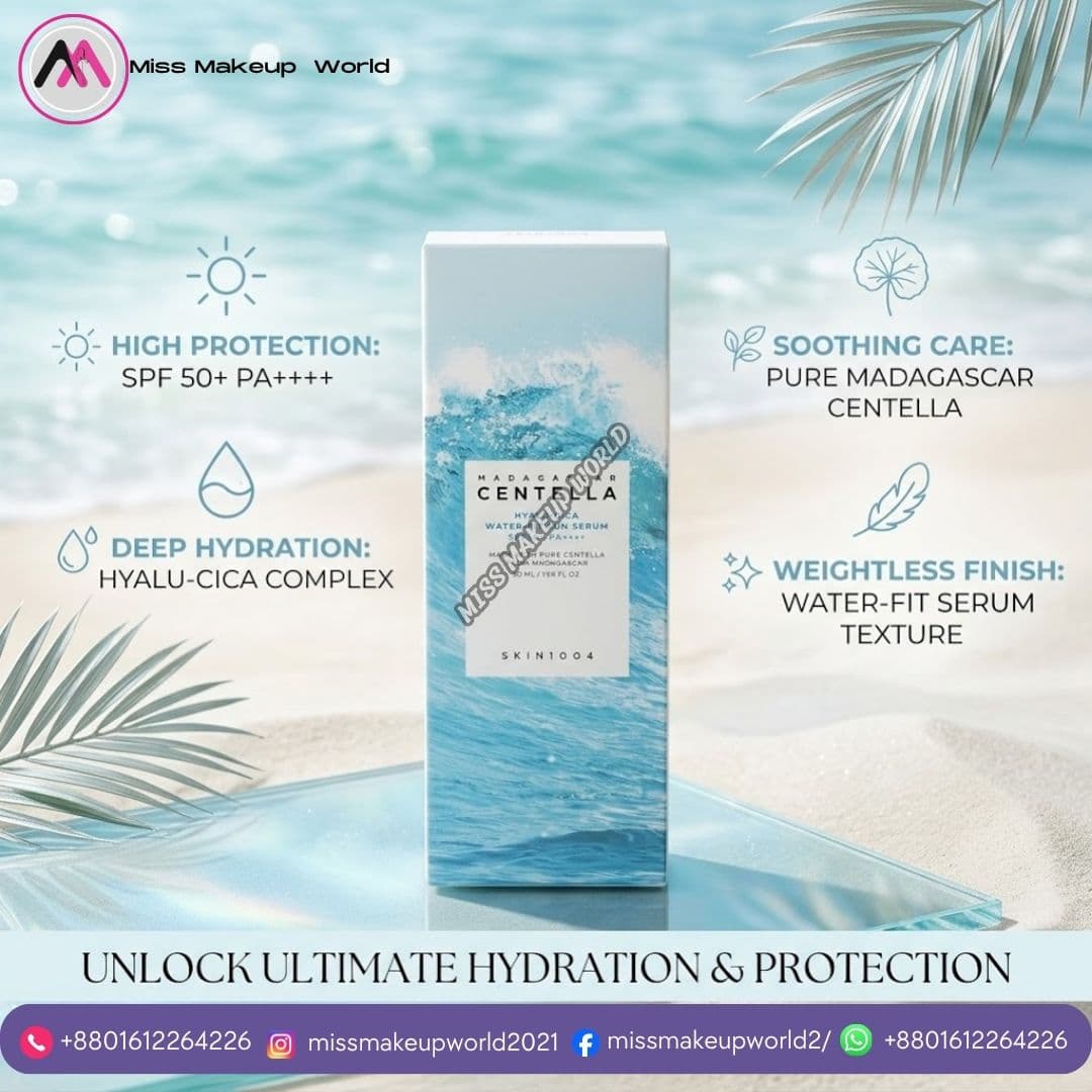 Skin1004 Madagascar Centella Hyalu-Cica Water-Fit Sun Serum SPF50+ - Miss Makeup World