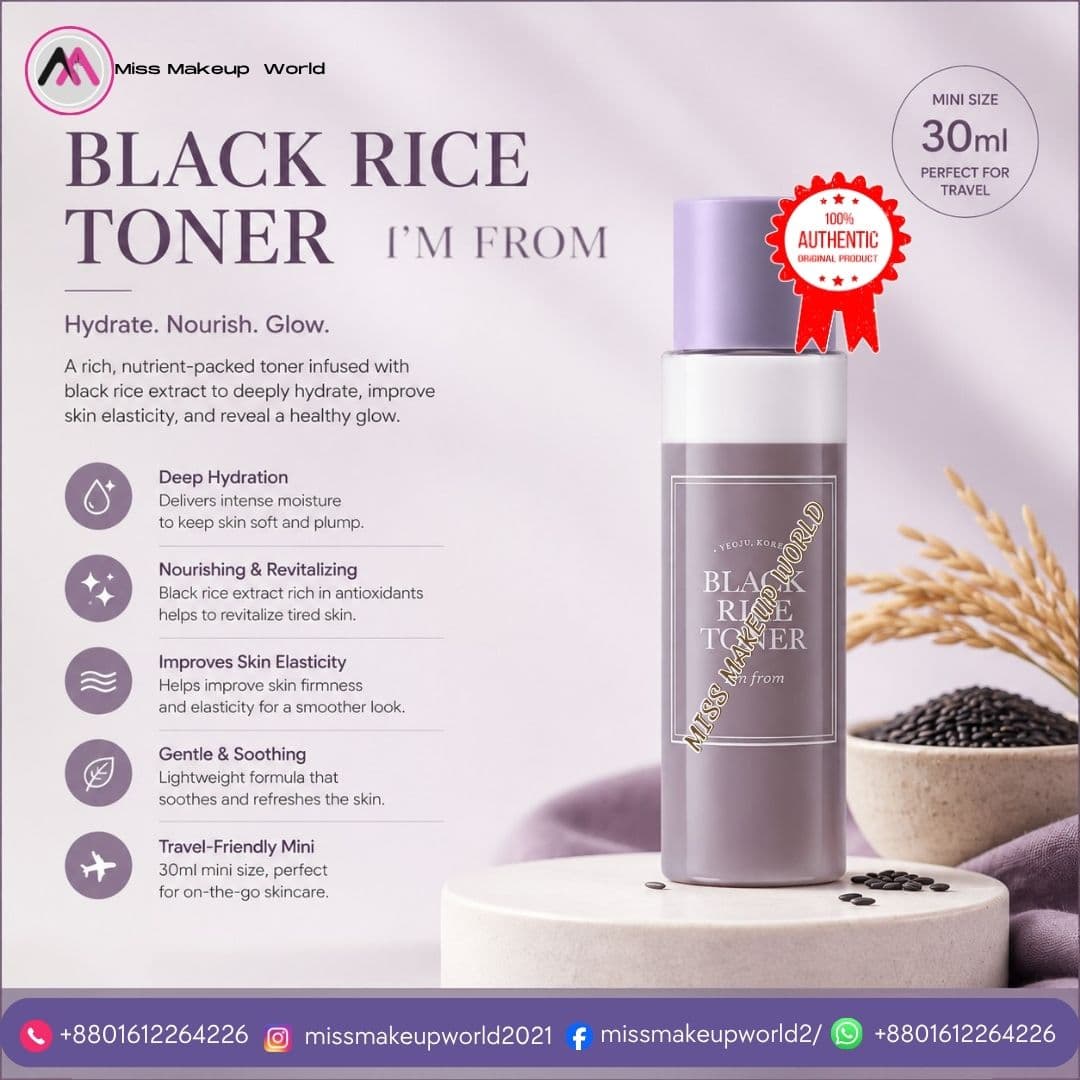 I'M FROM Black Rice Toner 30ml Mini hydrating toner