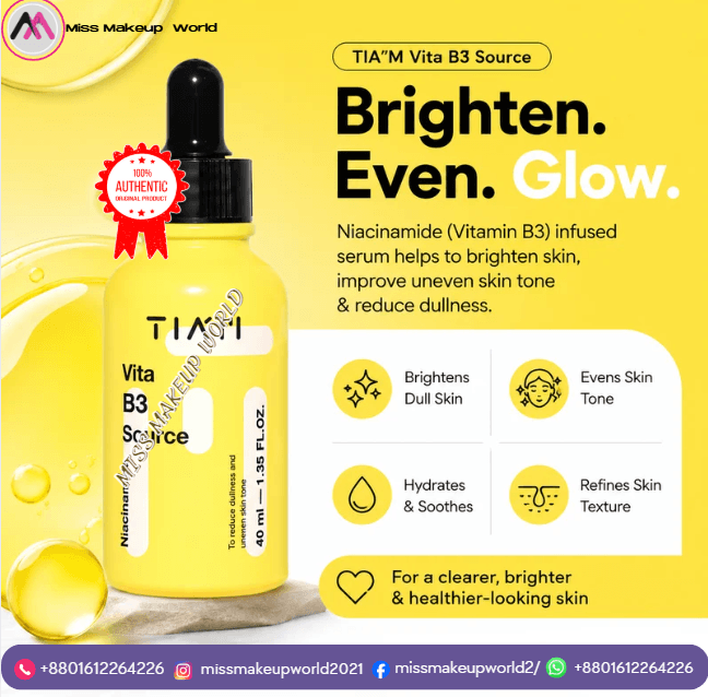 TIAM Vita B3 Source Serum 40ml for acne scars and dark spots - Miss Makeup World